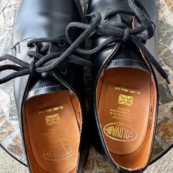 Solovair 3 Eye Gibson Black Hi-Shine Leather | UK 5 / US 6 | Made in England - Picture 14 of 15